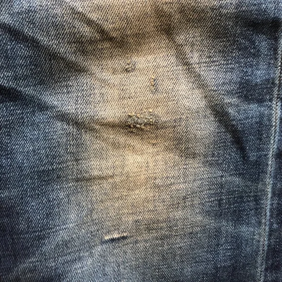 Raleigh Denim Distressed Selvedge Jeans - Like New sz 31 (33 Actual) Made in USA